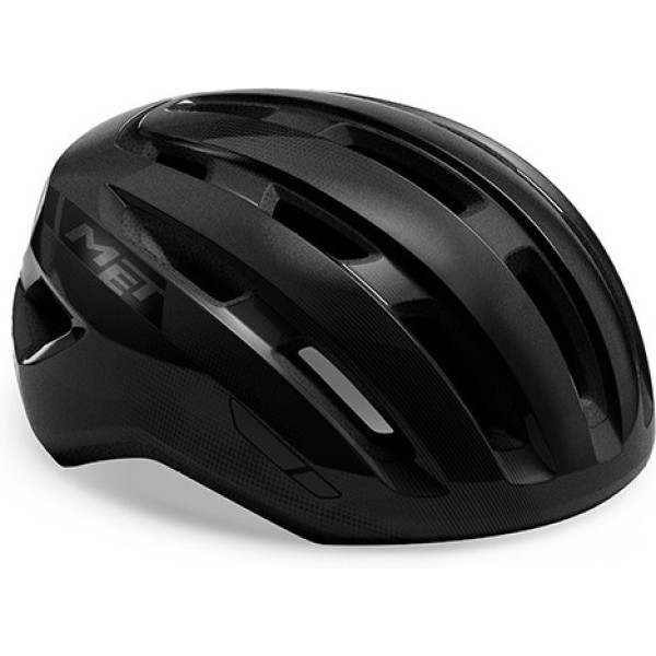 Met Casco Miles Mips Negro Brillo