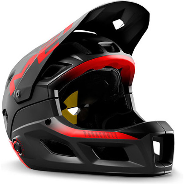 Met Casco Parachute Mcr Mips Negro/rojo Mate Brillo