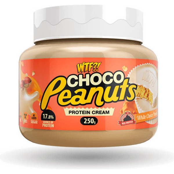 Max Protein Wtf Choco Peanuts Protein Cream - Crème Choco Blanche Au Beurre De Cacahuète 250 Gr