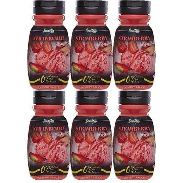 Servivita Strawberry Sauce Without Calories 6 Jars x 320 Milliliters