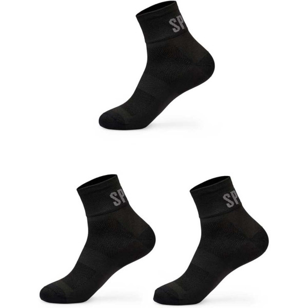 Spiuk Sportline Pack 3 Pcs Anatomique Moyen Unisex Noir