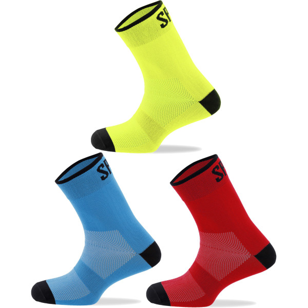 Spiuk Sportline Pack 3 Pcs. Anatomique Long Unisex Multicolore