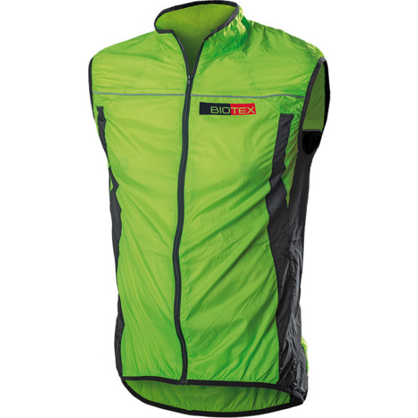 Gilet Antivento Impermeabile Biotex Verde Fluo