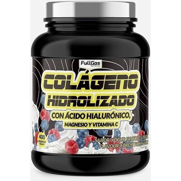 Fullgas Colágeno Hidrolizado + (Mg Hialurónico y Vitamina C) Frutas Bosque 400g