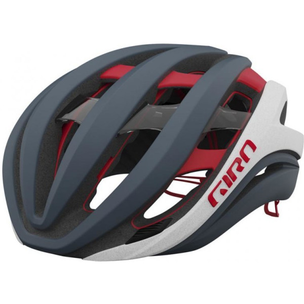 Giro Aether Mips Bolvormige Portaro Helm Grijs Wit Rood
