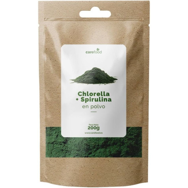 Carefood Chlorella Y Spirulina Ecológicas 200gr