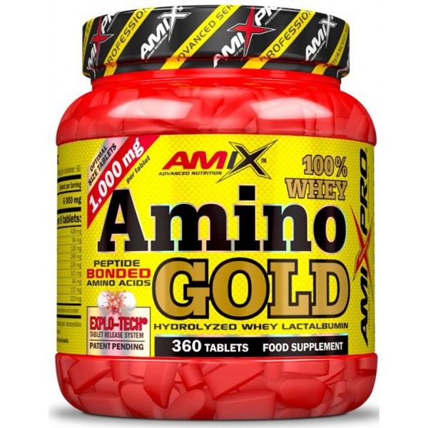 Amix Whey Amino Gold 360 comprimidos - Contém BCAA's e Glutamina