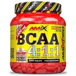 Amix Pro BCAA 4:1:1 300 tabs - Contributes to Muscle Recovery + Contains Essential Amino Acids