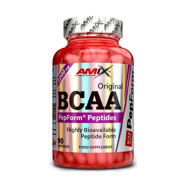 Amix PepForm BCAA 90 caps - Favorise la récupération musculaire, contient des acides aminés essentiels / Absorption rapide