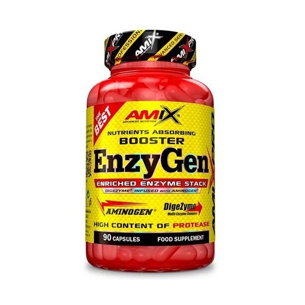 Amix Pro EnzyGen Booster 90 caps - Suporta funções digestivas / Contém DigeZyme e Aminogen