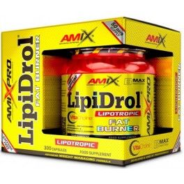 Amix Pro LipiDrol Fatburner 300 Kapseln - Hilft bei der Gewichtskontrolle, Mit Vitamin B, Ohne Koffein