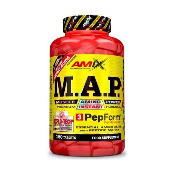 Amix Pro M.A.P. Muscle Amino Power 150 Tabs - Composed of Essential Amino Acids + PepForm Matrix Peptides / Fat and Sugar Free