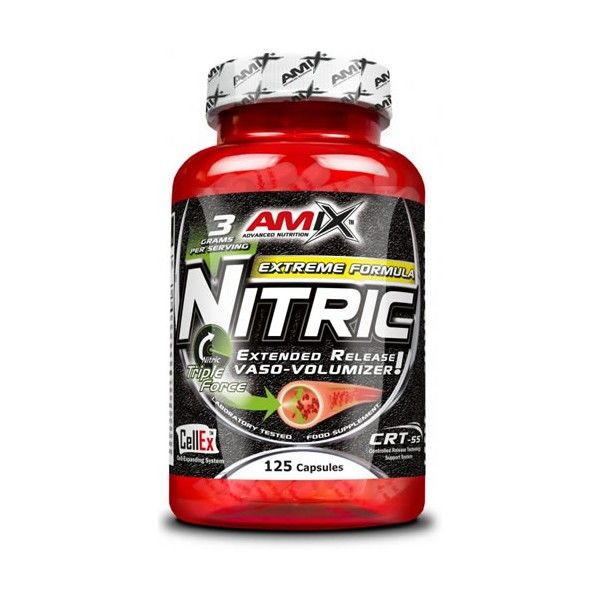 Amix Nitric 125 Caps - Helpt fysiek herstel en spiercongestie