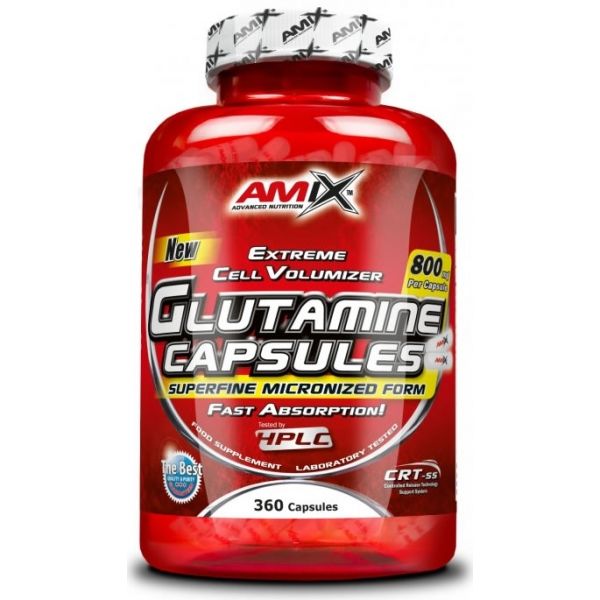 Amix Glutamine 360 caps - Contribuisce all'azione antiossidante e favorisce il recupero muscolare