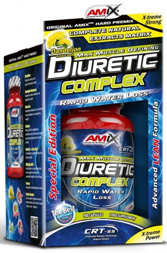 Amix Complexe DiurÃ©tique 90 GÃ©lules - PrÃ©vient la rÃ©tention d'eau - Extraits de Plantes et Vitamines-image