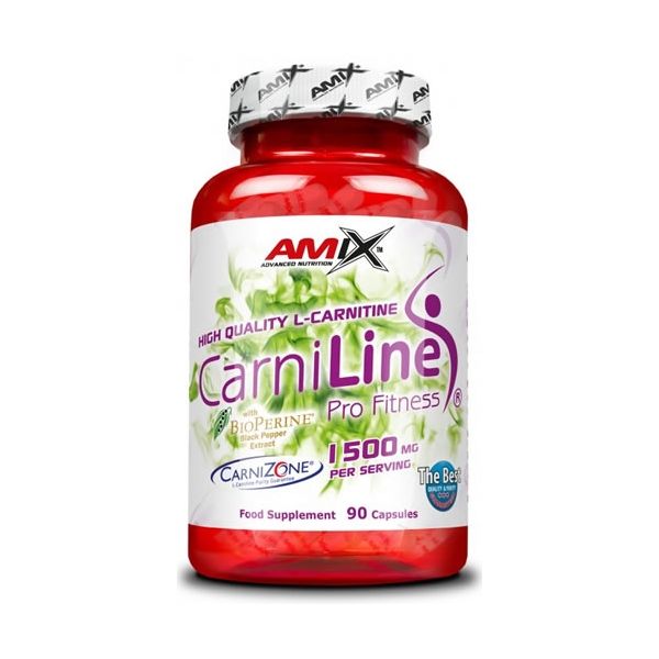 Amix CarniLine 90 Kapseln - Trägt zur Fettverbrennung bei + Enthält L-Carnitin