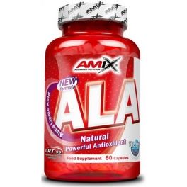 Amix ALA - Ácido Alfa Lipóico 60 Cápsulas / Antioxidante Natural - Promove o Desenvolvimento de Massa Muscular