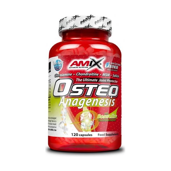 Amix Osteo Anagenesis 120 Cápsulas - Contribuye a Proteger las Articulaciones / Contiene Glucosamina y Condroitina