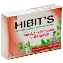 Hibit's Caramelos de Frambuesa con Vitamina C 16 caramelos