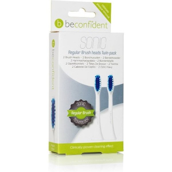 Beconfident Sonic Toothbrush Heads Regular Branco Lote 2 Peças Unissex
