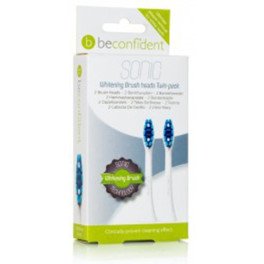 Beconfident Cabezas de cepillo de dientes Sonic blanqueador de lote blanco 2 piezas unisex