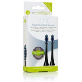 Beconfident Sonic Toothbrush Heads Regular Preto Lote 2 Peças Unissex