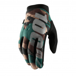 100% Brisker Glove Camo/black