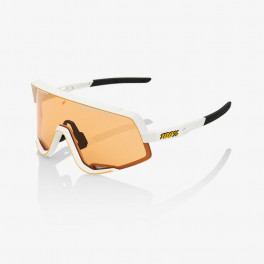 100% Glendale - Soft Tact Off White - Persimmon Lens (includes Spare Smoke Lens Instead Of Standard Spare