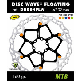 Galfer Bike Mtb Disc Wave Floating ø203mm Orange Pins