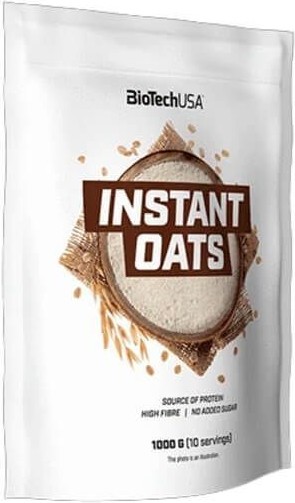 Biotechusa Instant Oats | Ricca Di Fibre | Fonte Di Proteine Di Origine Vegetale, 1000 G, Nocciola-image