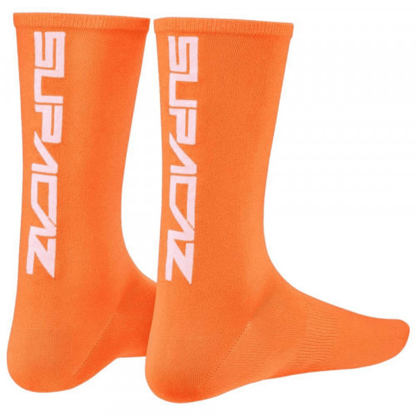 Supacaz Socks Neon Orange And White - Calcetines