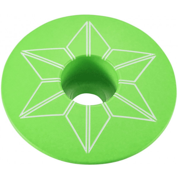 Supacaz Star Capz Neon Green (powder Coated)