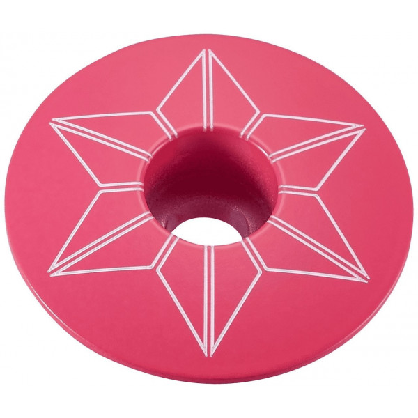 Supacaz Star Capz Neon Pink (powder Coated)