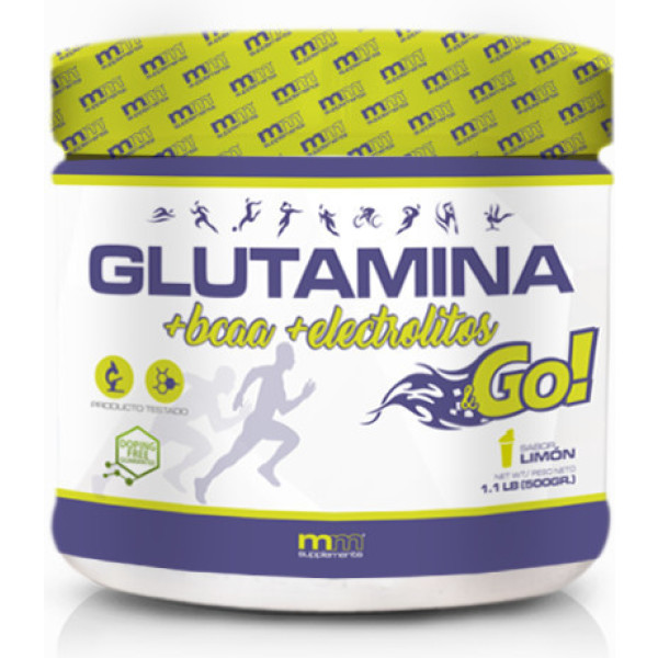 Mmsupplements Glutamina + Bcaa + Electrolitos &go - 500g - Mm Supplements - (limon)
