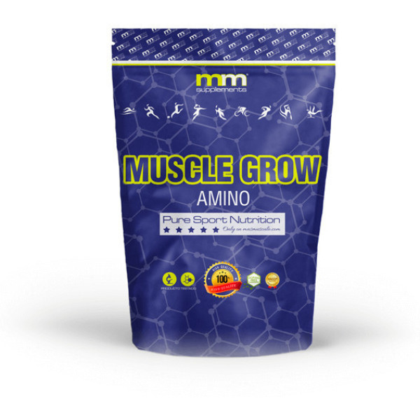 Mmsupplements Mg Amino Muscle Grow - 500g - Mm Supplements - (sandia)