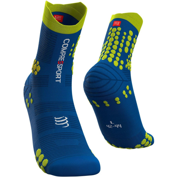 Compressport Pro Racing Socks V3.0 Trail Blue Lolite - Lime
