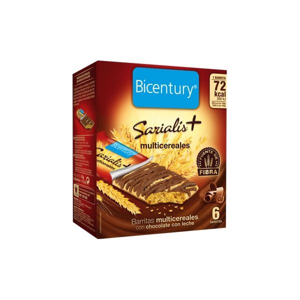Bicentury Sarialis+ Barritas Multicereales 6 barritas x 15,5 gr