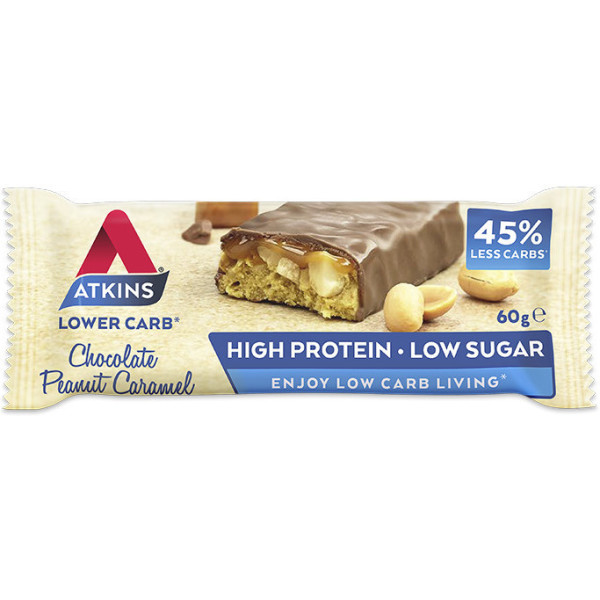Atkins Barrita Advantage Chocolate Cacahuete Caramelo 60Gr