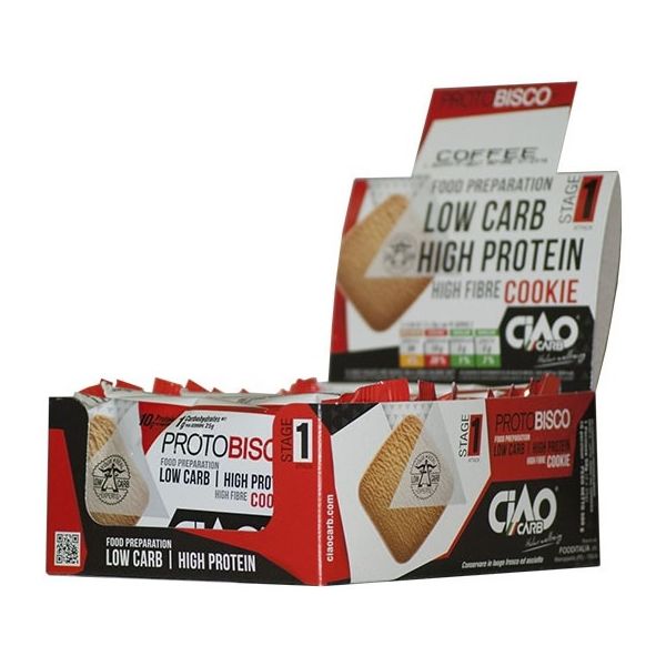 CiaoCarb ProtoBisco Galletas bajas en calorias Fase 1 - 10 bolsas x 50 gr