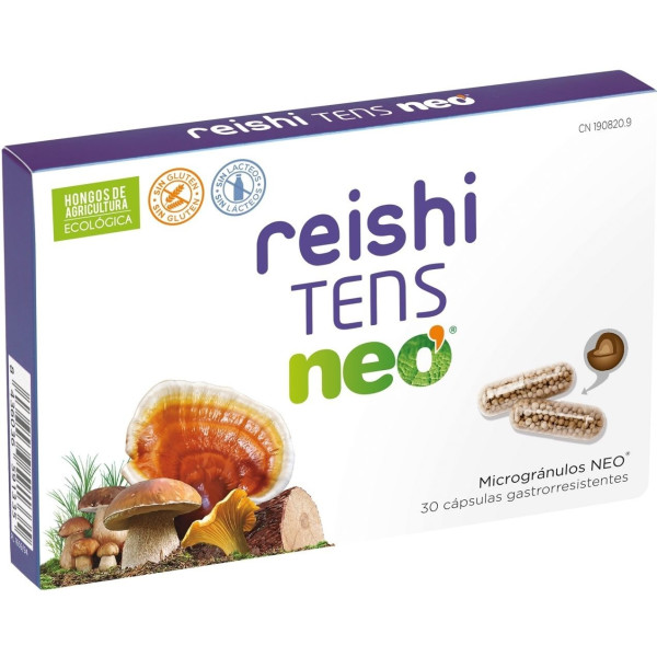 Neo Reishi - Tens 30 Cápsulas - Complemento Alimenticio que Ayuda a Reducir la Hipertensión - A Base de Hongos Ecológicos