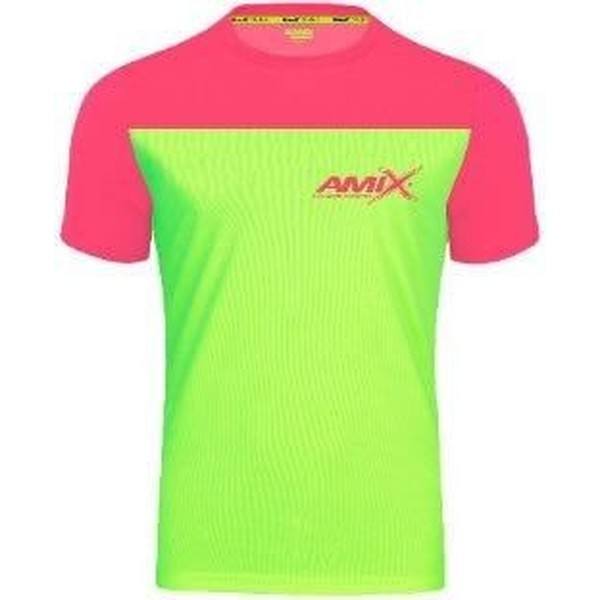 Amix Cube T-shirt Lime Groen-Roze