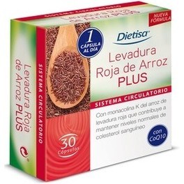 Dietisa Levure de Riz Rouge Plus 30 gélules