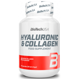 BioTechUSA Hyaluronic & Collagen - Acide Hyaluronique et Collagène 30 capsules