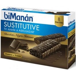 BiManan Sustitutive Barritas Chocolate Negro Intenso 8 barritas x 40 gr