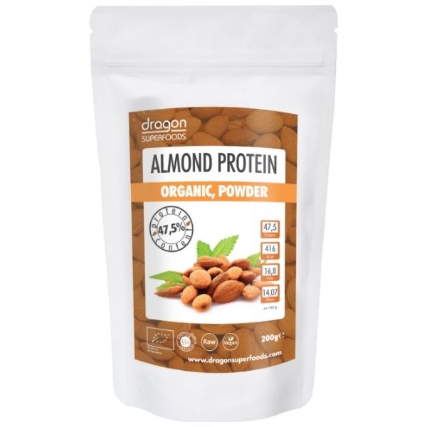 Dragon Superfoods Almond Protein Powder Organic - Proteina de Almendra Organica 200 gr