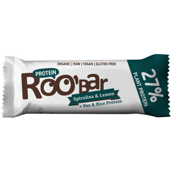 Roo' Bar Roo'bar Barrita Proteica Espirulina Limón Eco 40gx16