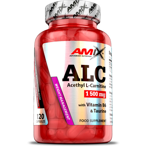 Amix Carniline ALC 120 caps - Contributes to the Loss of Body Fat Mass Contains Acetyl-L-Carnitine, Taurine and Vitamin B6