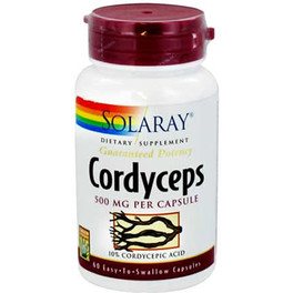 Extrato de Solaray Cordyceps 500 mg 60 cápsulas