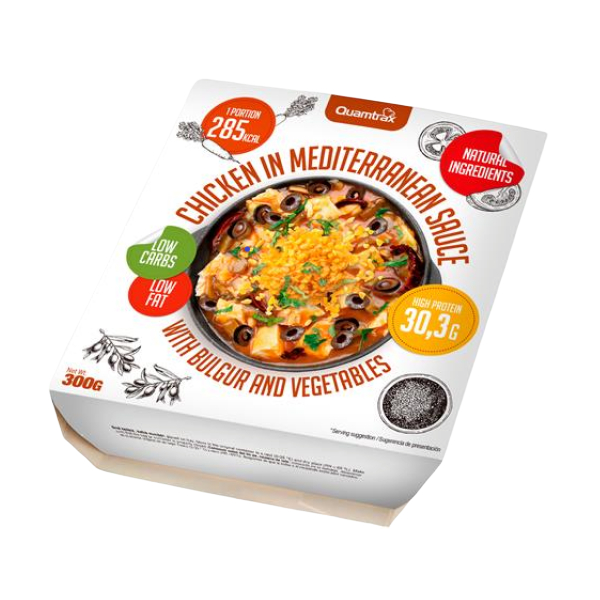 Quamtrax Ready Meals - Chicken Mediterranean Sauce and Vegetables 300 gr
