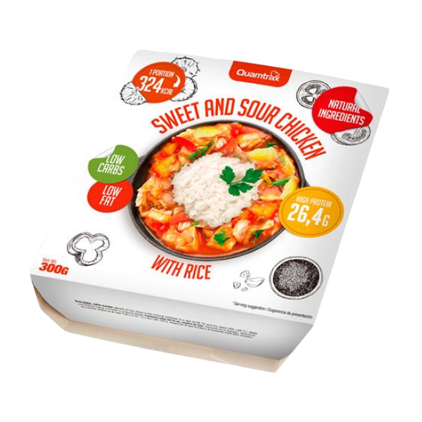 Quamtrax Ready Meals - Sweet and Sour Chicken with Rice 300 gr